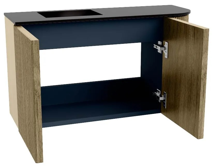 Mondiaz Joya 70cm toiletmeubel ronding rechts dusk met wastafel faye links zonder kraangat urban