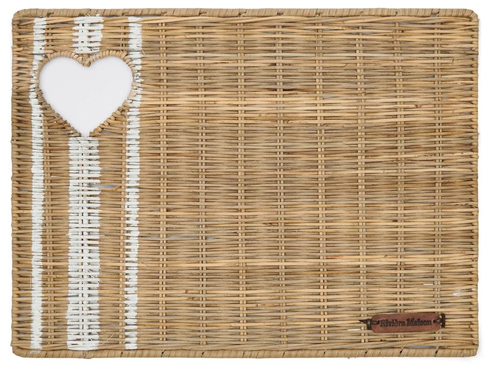 Rivièra Maison - Rustic Rattan With Love Placemat - Kleur: bruin