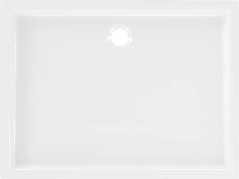 Mexen Flow+ rechthoekige douchebak 90 x 70 cm, wit glans - 46R107090H