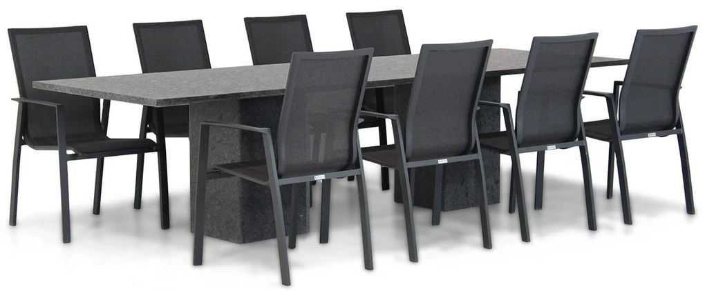 Tuinset 8 personen 300 cm Aluminium/textileen Grijs Lifestyle Garden Furniture Ultimate/Graniet
