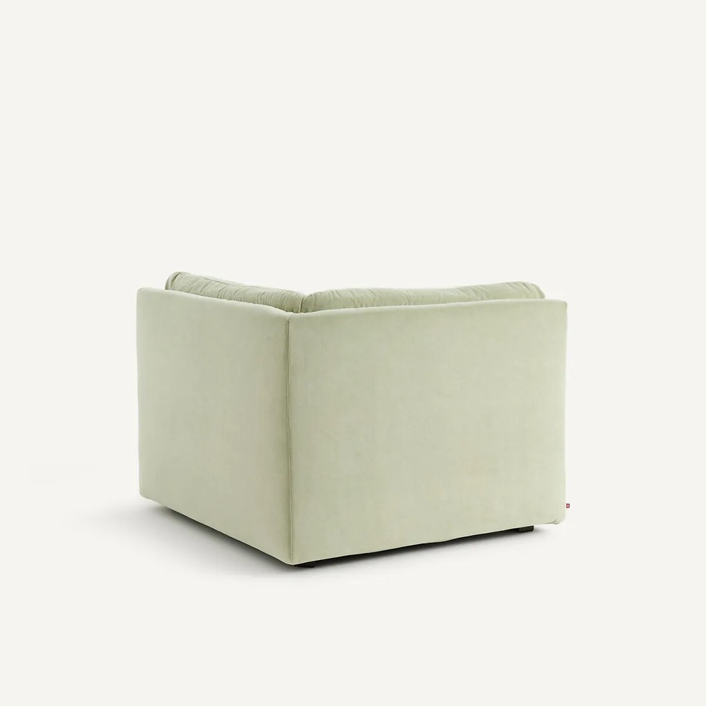 Modulaire 90° hoek in stonewashed fluweel, GIULIANO