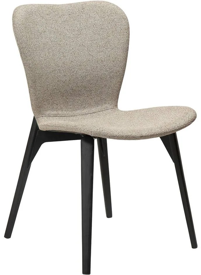 Goossens Eetkamerstoel Bordeaux bruin stof leuning, elegant chic