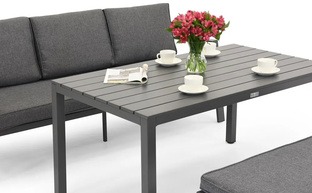Zakintos Apetito Comfort 3 aluminium set met bank antraciet Garden Point