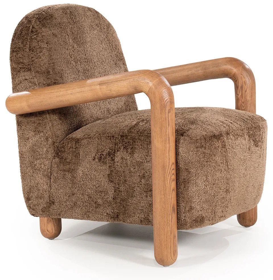 By-Boo Retrova Fauteuil Met Hout Bruin