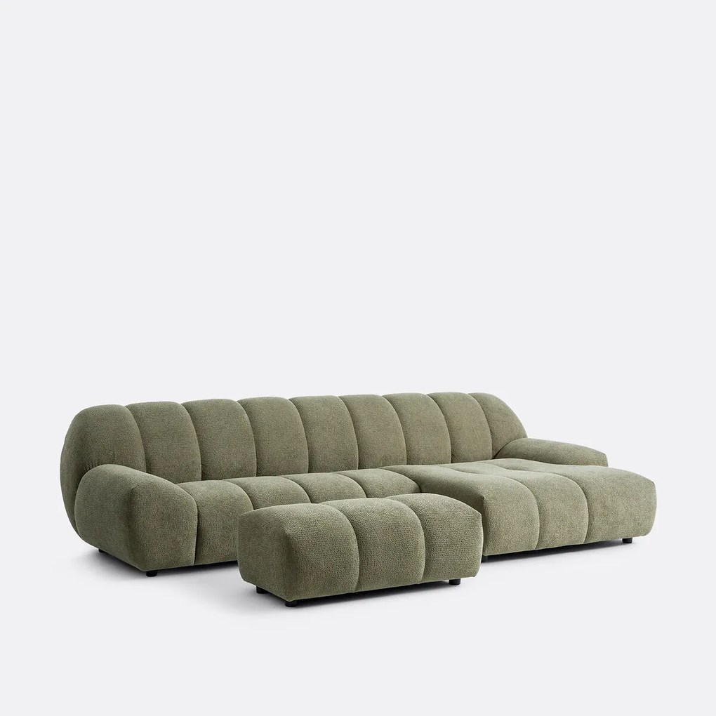 Poef, fluweel reliëf, L109 cm, Nuria