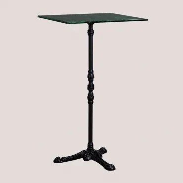 Roma Marmeren Hoge Bartafel Zwart & Vierkant & Groen Marmer Big Flower - Sklum