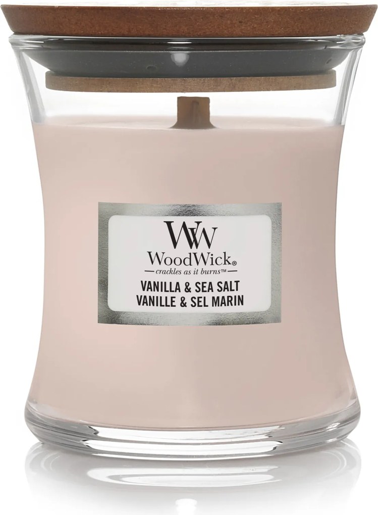 WoodWick geurkaars - Medium Hourglass - Vanilla&amp;Sea Salt