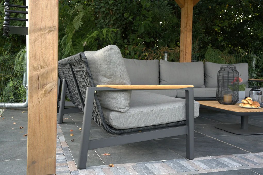 Hoek loungeset 5 personen Aluminium/Rope Grijs  Coco Ralph/Montana