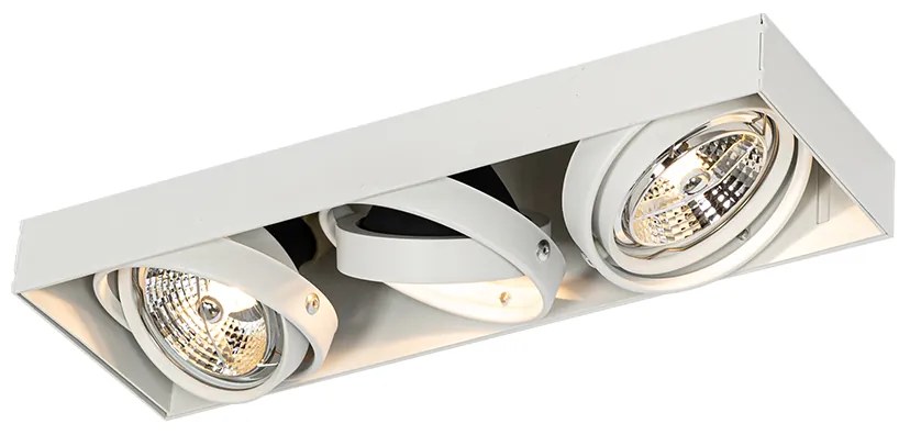 Set van 6 Inbouwspot wit GU10 AR70 trimless 3-lichts - Oneon GU10 Binnenverlichting Lamp