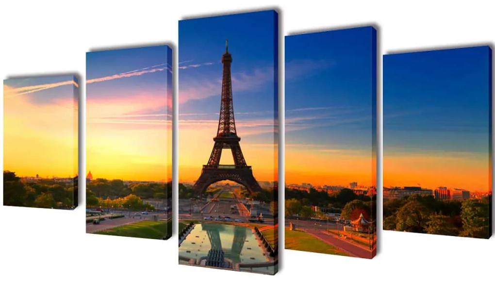 vidaXL Canvasdoeken Eiffeltoren 200 x 100 cm