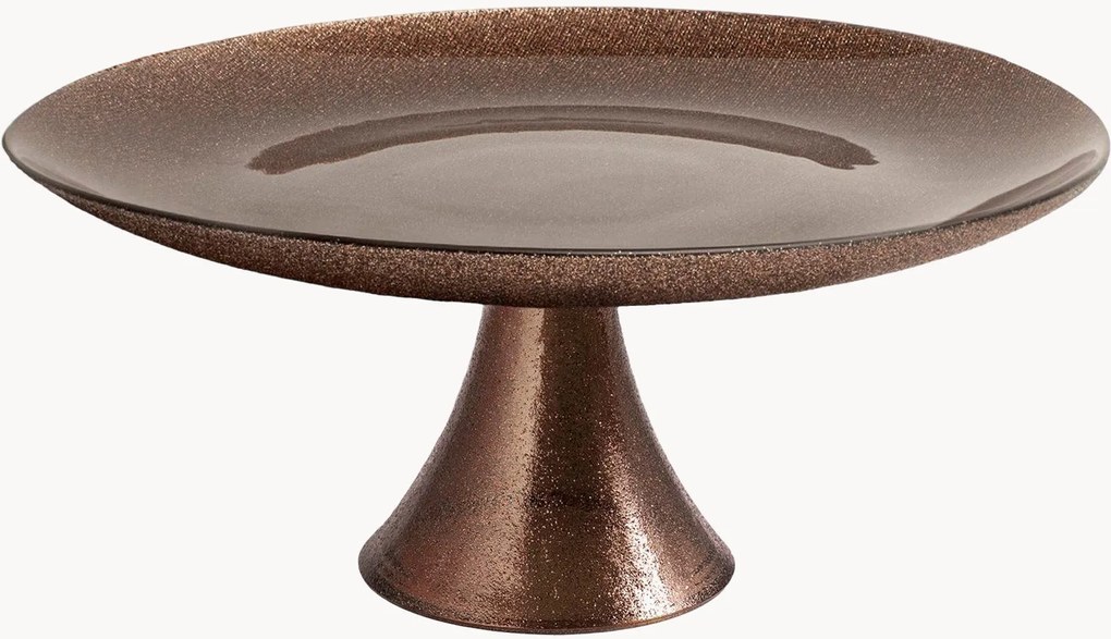 Glazen taartstandaard Regent met glittereffect