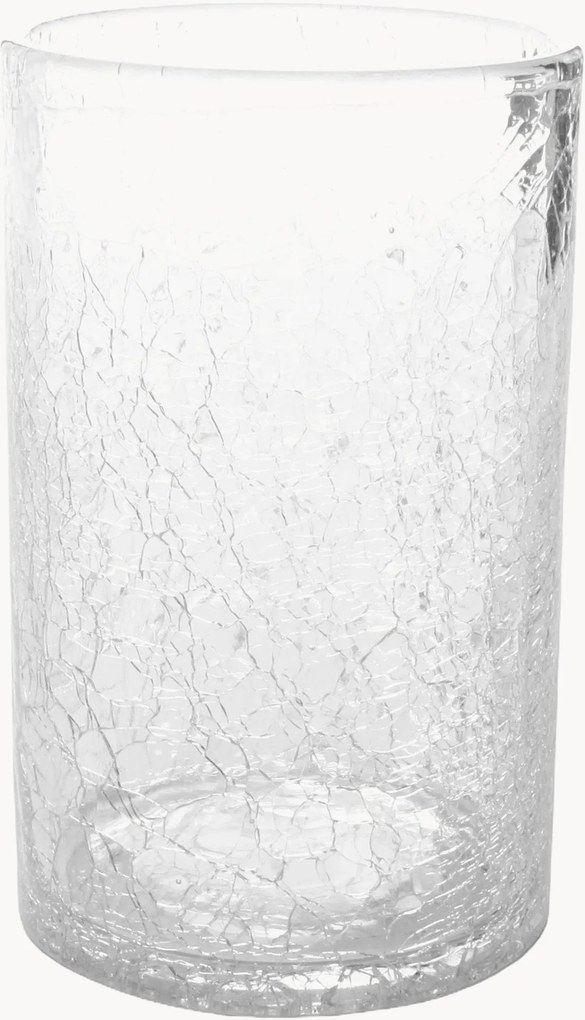 Handgemaakte longdrinkglazen Crackle, 4-delig
