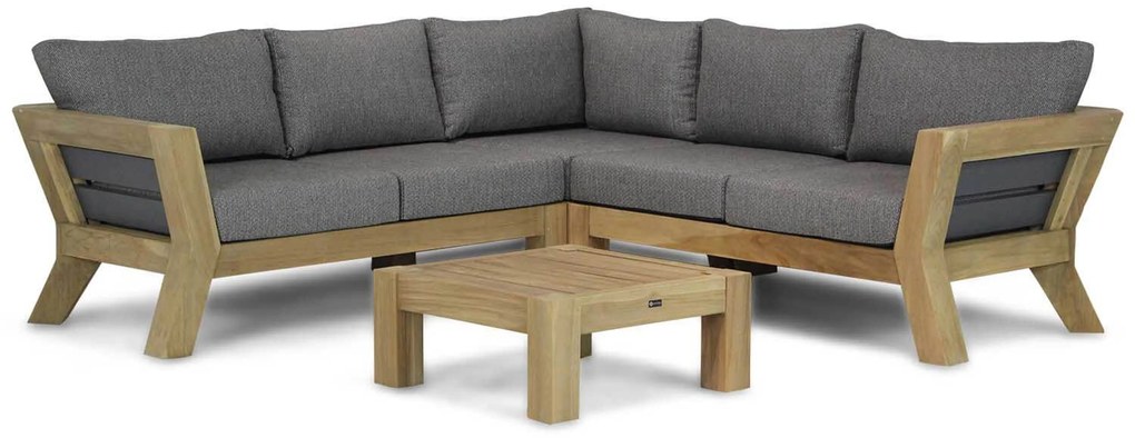 Hoek loungeset 5 personen Teak Old teak greywash Santika Furniture Santika Cantik