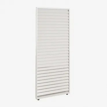Set Van 2 Zijpanelen Voor Aluminium Bioclimatische Pergola Met Lamellen Druvia Gardenia Wit & Paneel Van 92,5 Cm Voor Zijwand Van 4 M - Sklum