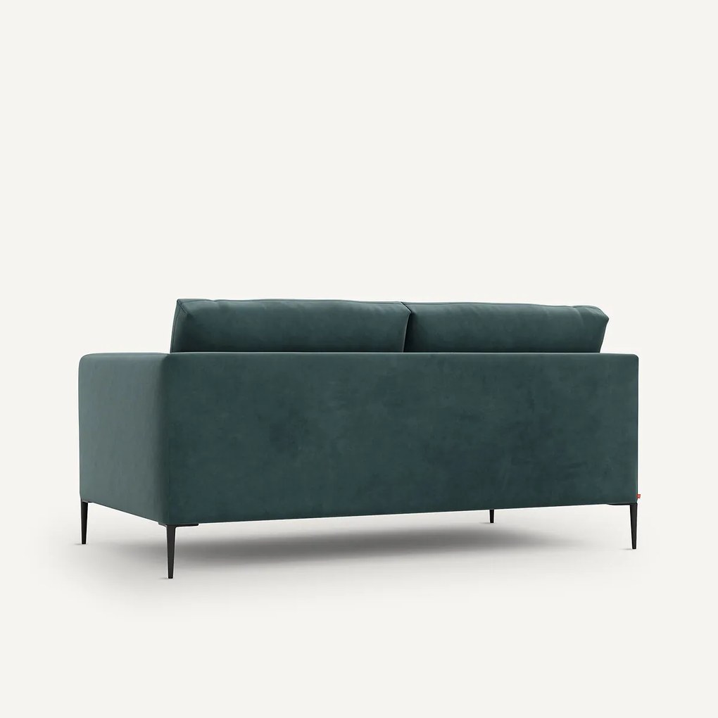 Compacte zitbank in fluweel, Oscar, ontwerp E. Gallina