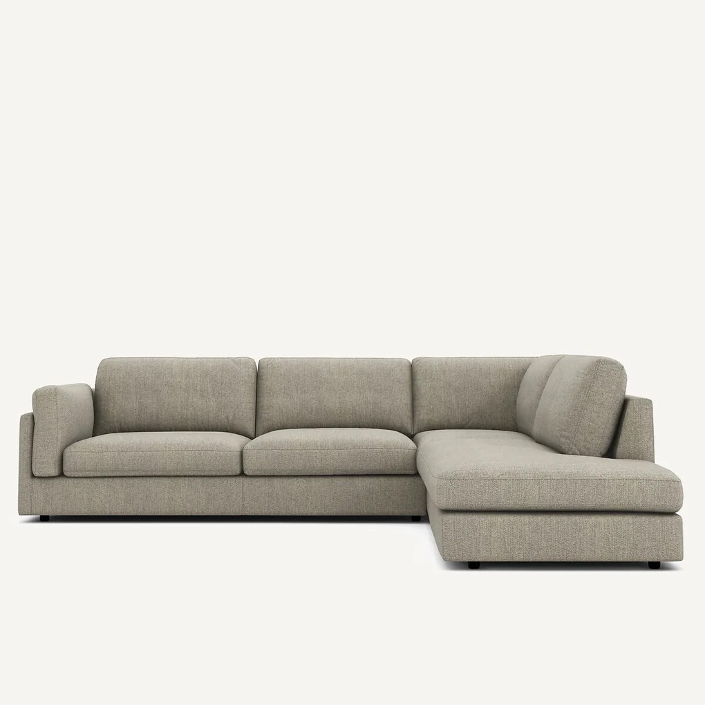 Tweed hoekslaapbank met longchair, César