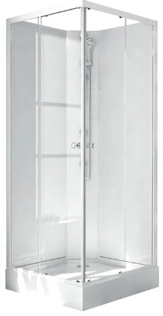GO by Van Marcke Khone II compleet gesloten douchecabine 90x90cm vierkant 2 schuifdeuren 20048238