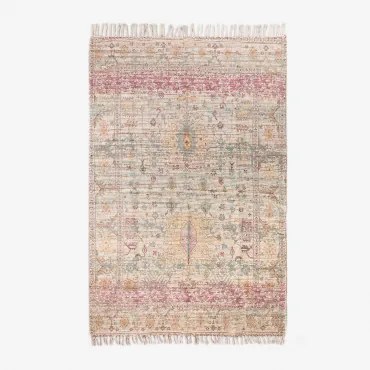 Rechthoekig Tapijt 170x260 Cm Van Jute En Stof Demir Ethnic Colors - Sklum