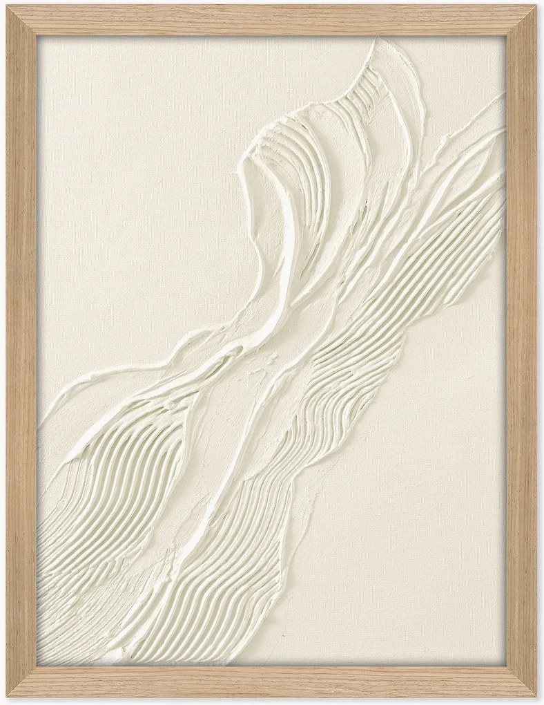 Handbeschilderde ingelijste canvasprint Beige Heritage