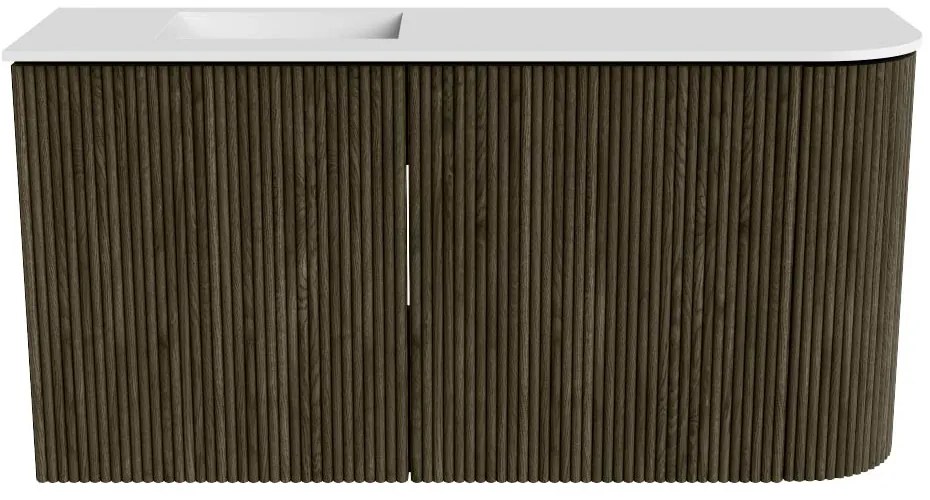 Mondiaz Joya 80cm toiletmeubel ronding rechts shadow met wastafel faye links zonder kraangat talc