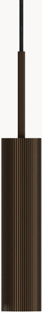 Kleine hanglamp Tubulaire met geribbeld oppervlak, H 24 cm
