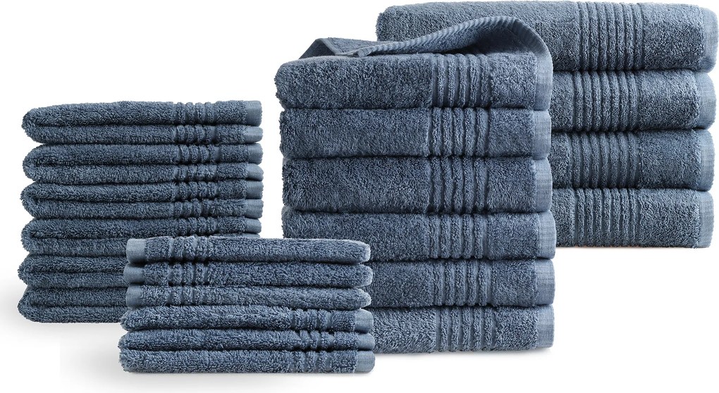 Handdoeken 22 delig set – Supreme Collectie – ijsblauw