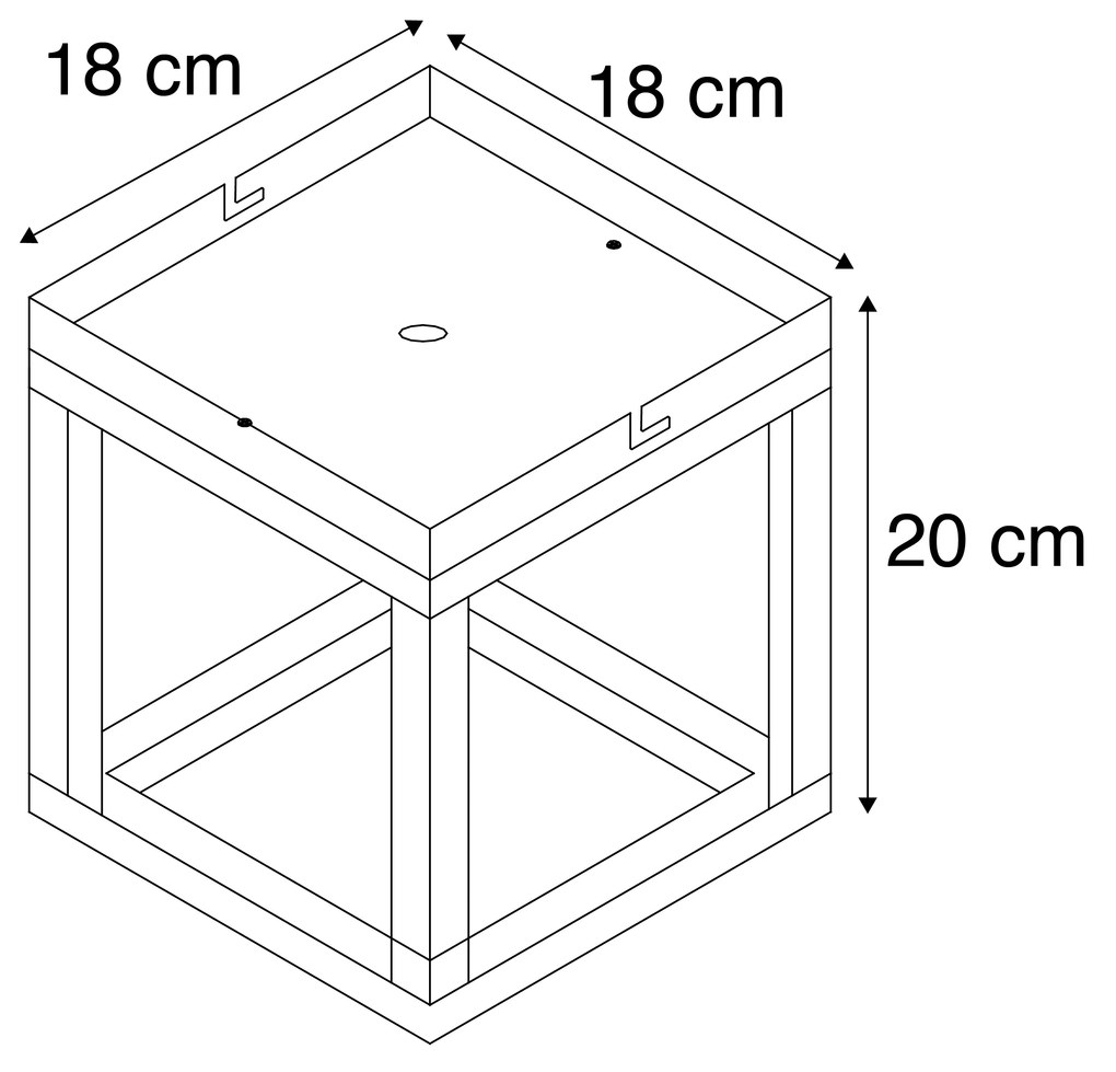 Industriële plafondlamp roestbruin - Cage
