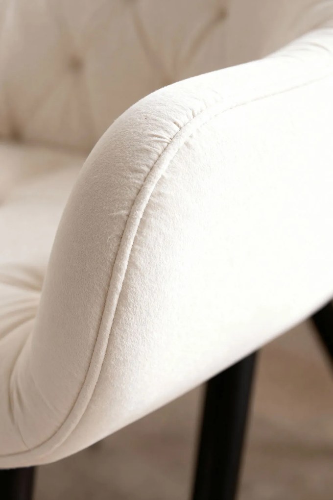 Zandel Zwart Fluwelen Stoel