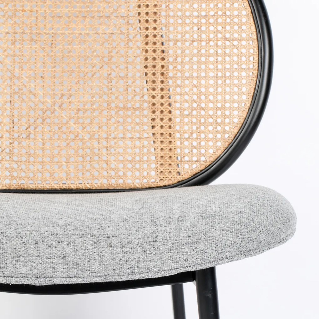 Zuiver Spike Webbing Retro Fauteuil Rotan Webbing Grijs