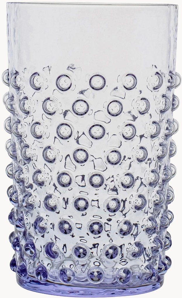 Mondgeblazen highballglazen Hobnail, 6-delig