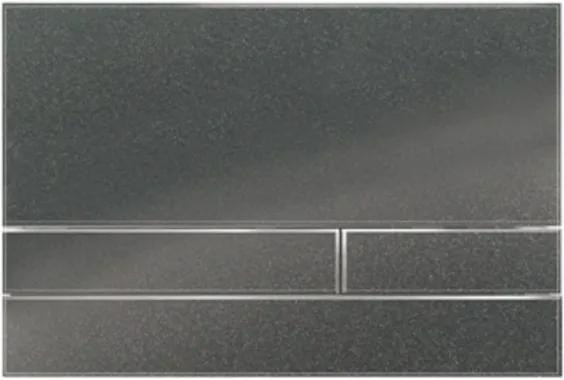 Rezi Modern bedieningsplaat glas DF met rechthoekige druktoetsen 261x174mm t.b.v de BB3650 serie zwart metallic BB3651M11ZS