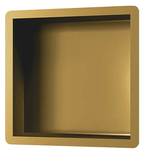 Brauer Gold Edition inbouwnis 30x30cm geborsteld messing PVD
