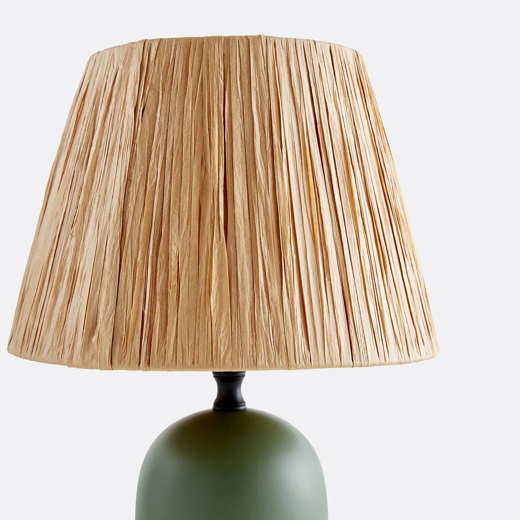 Lamp in keramiek en raffia, Doblio