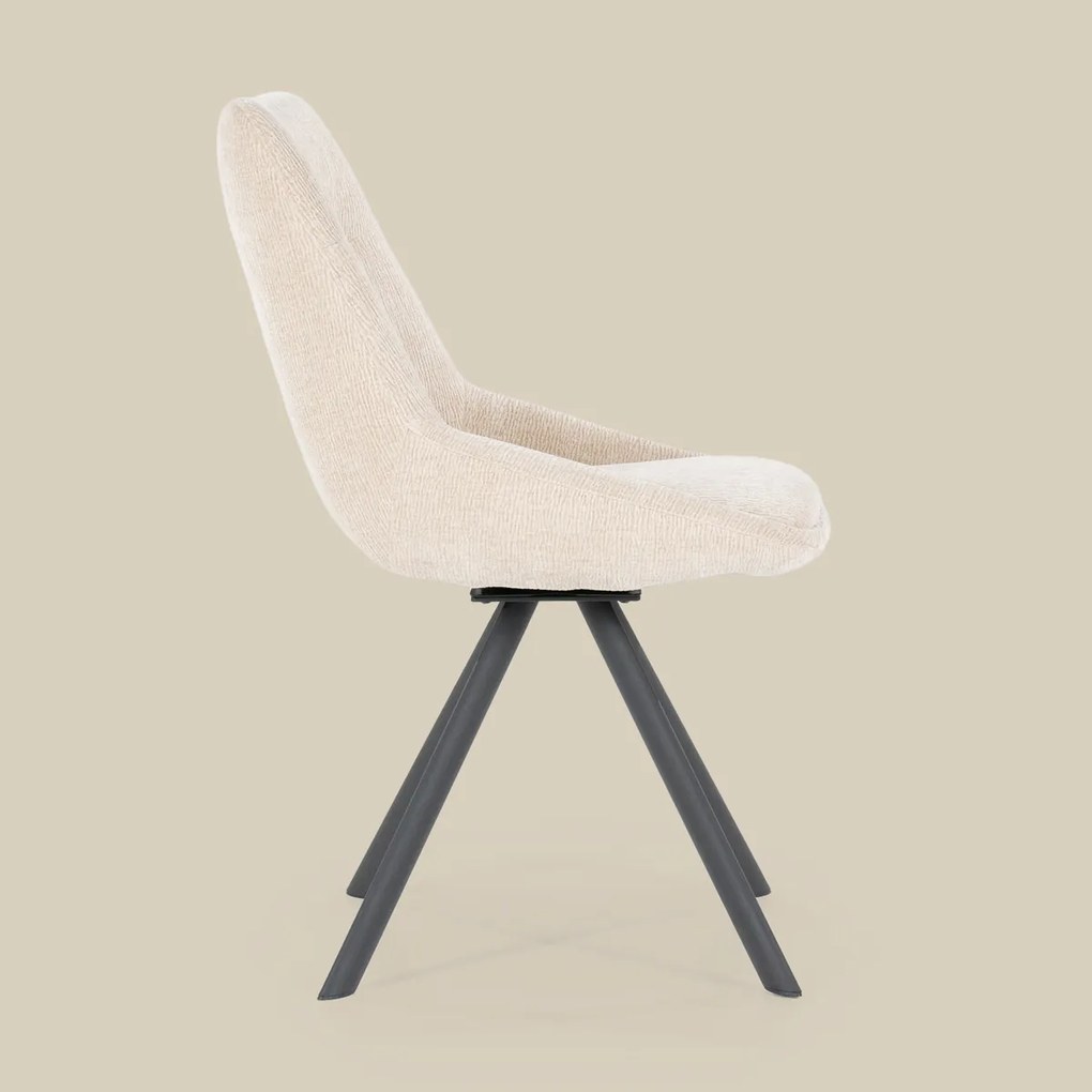 By-Boo Bliss Draaibare Eetkamerstoel Taupe Stof