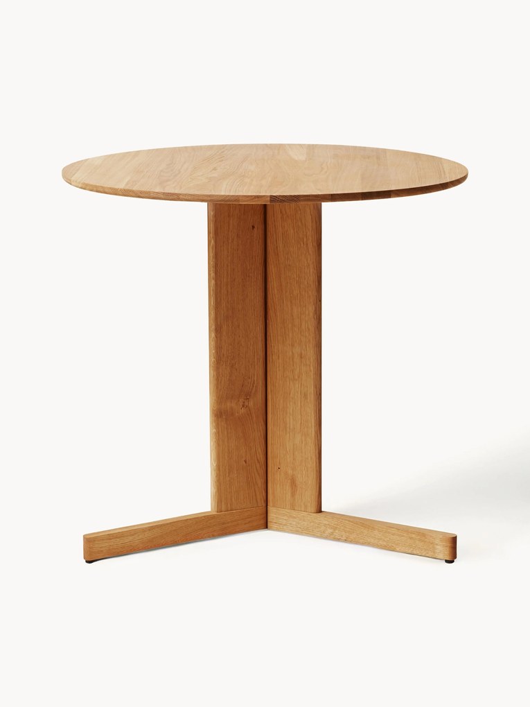 Ronde eettafel Trefoil van eikenhout, Ø 75 cm