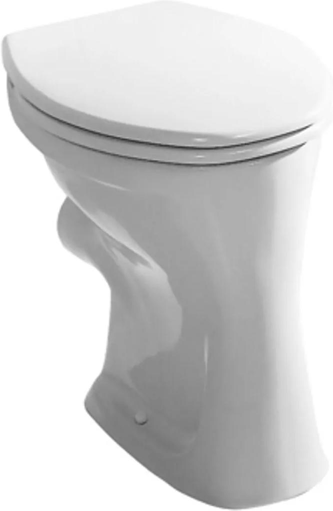 Toiletpot Brussel Staand 46.5x35x40cm Keramiek Vlakspoel Wit