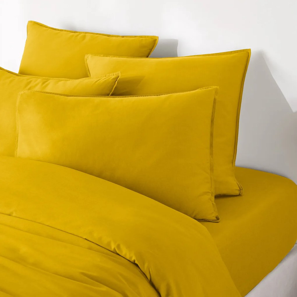 Effen kussensloop in gewassen katoen, Scenario