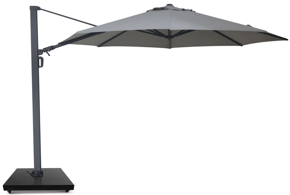 Zweefparasol 3.5m S2 Excellent (excl. voet) Grijs-antraciet Camello Luna
