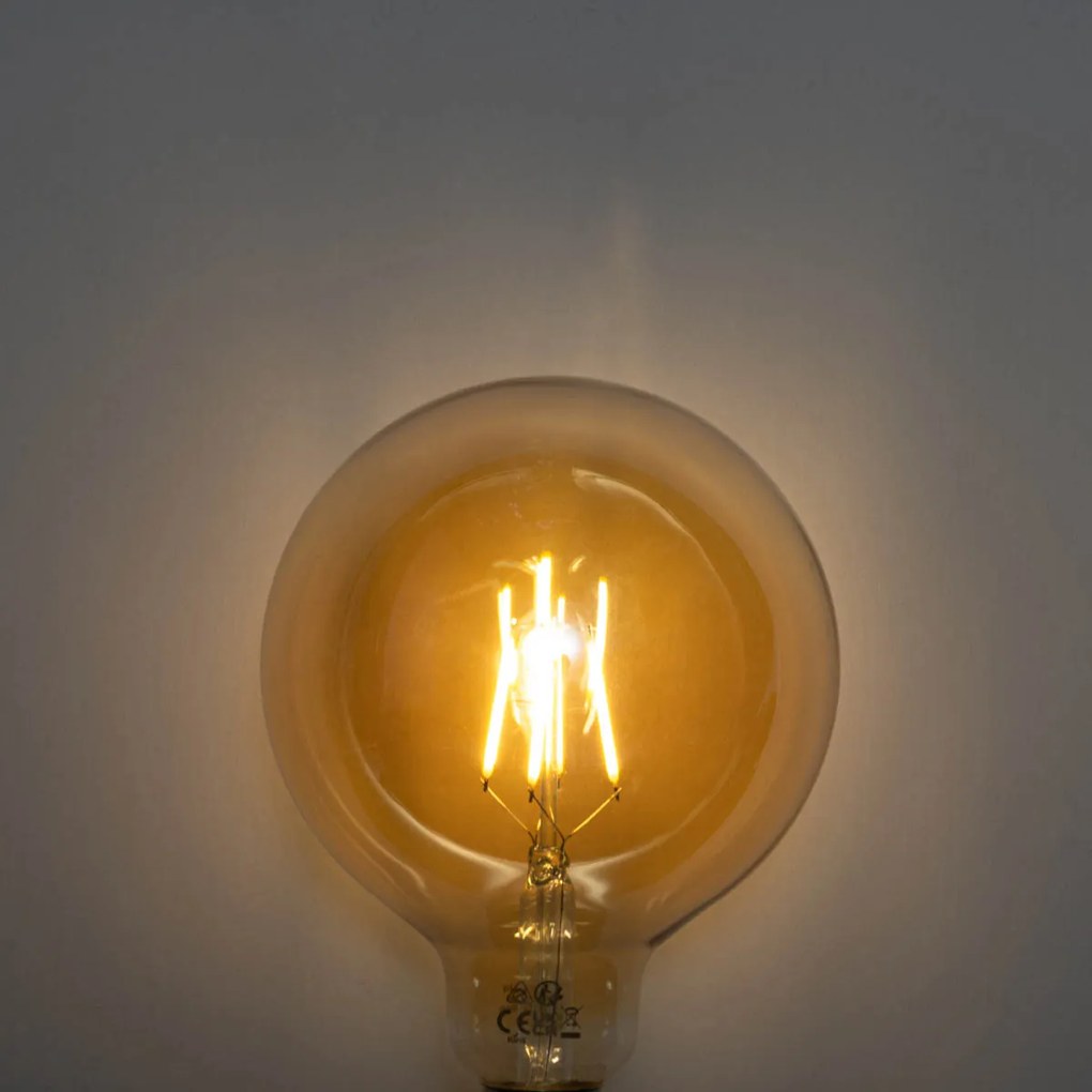 Set van 5 E27 3-staps dimbaar LED goud G125 4W 450 lm 2700K