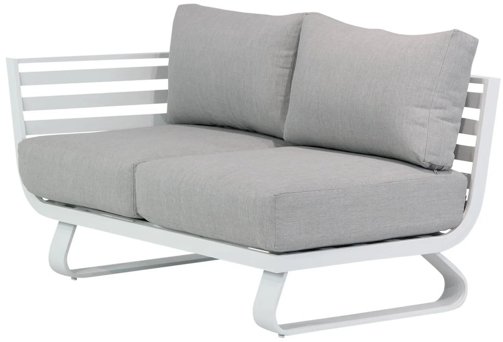 Hoek loungeset 3 personen Aluminium Wit  Santika Furniture Santika Sovita