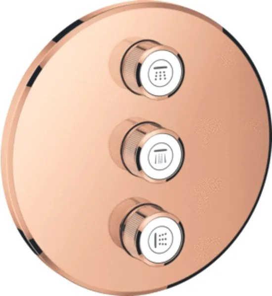 Grohe SmartControl afbouwdeel v. inbouwkraan volume (stopkraan) v. 3 functies rond warm sunset 29122DA0