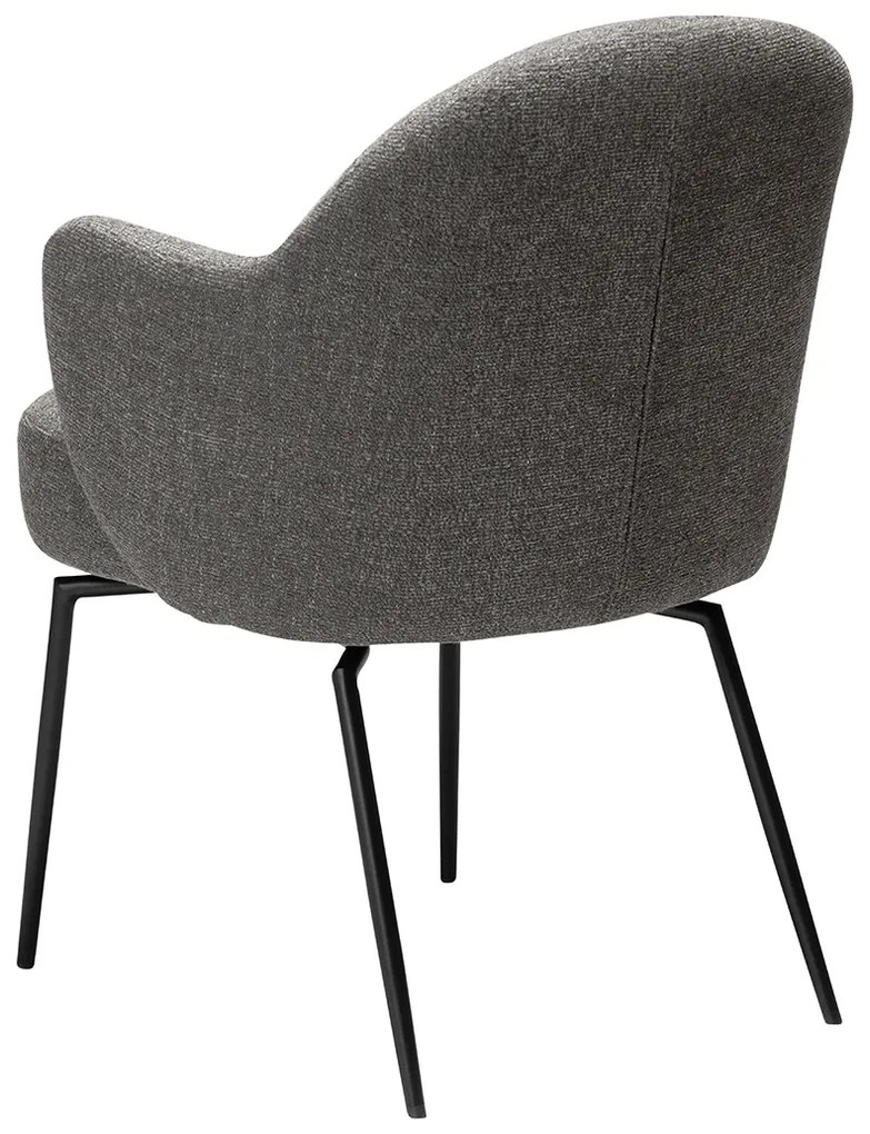 Dan-Form Bae Swivel Luxe Eetkamerstoel Draaibaar Grijsbruin Boucle