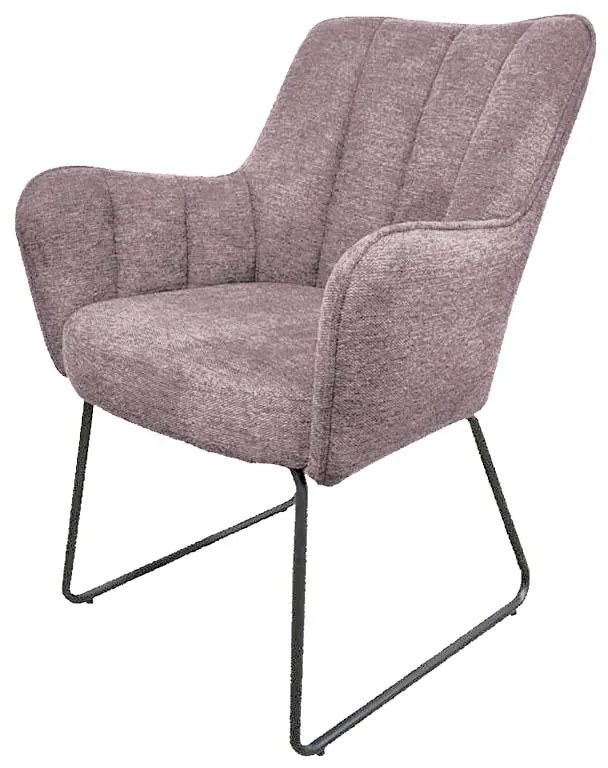 Eetkamerstoel - Kevin - stof Bjorn grof geweven lavendel