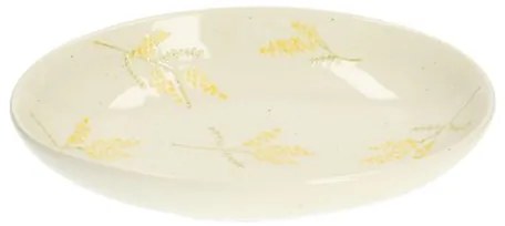 Ovale serveerschaal, steengoed, mimosa, 22,5 x 16,5 cm
