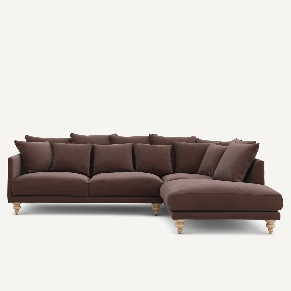 Linnen fluwelen hoekbank, LAZARE