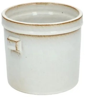 Bloempot 'Prado', aardewerk, wit Ø 14