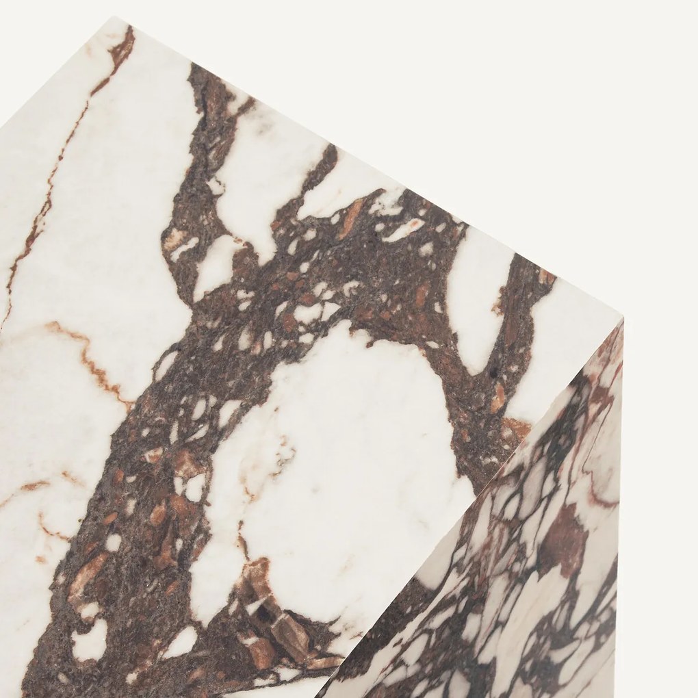 Bijzettafel, keramiek met marmereffect, Alcana