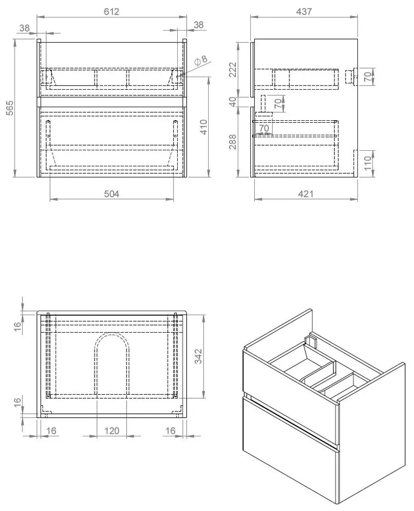 Best Design Quick 65cm greeploos badkamermeubel wit