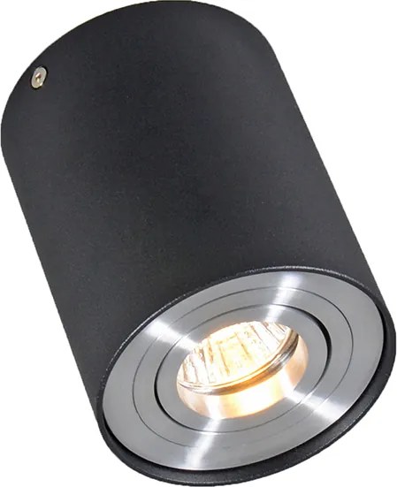 Smart opbouwspot zwart met staal incl. WiFi GU10 - Rondoo up