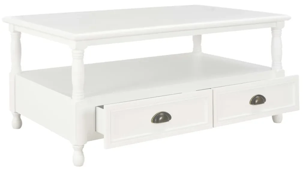 vidaXL Salontafel 100x55x45 cm hout wit